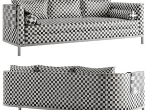 Curved Back Sofa by Lawson-Fenning 3D Model
