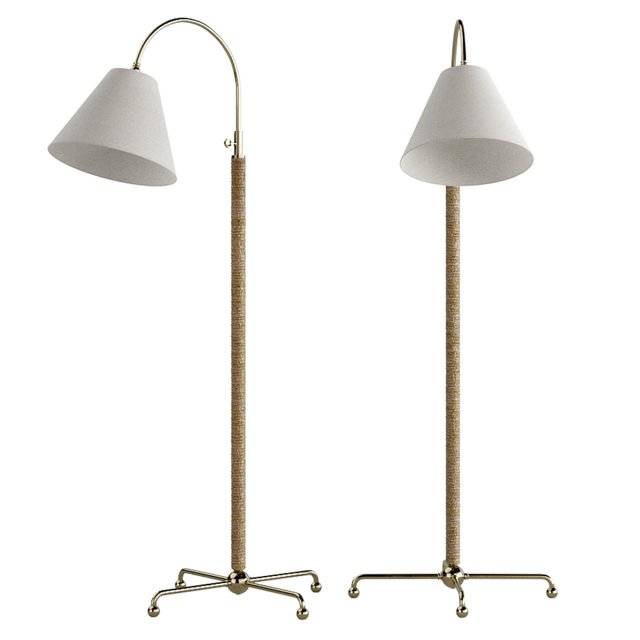 Curves No1 Floor Lamp by Hudson Valley 3D Model .c4d .max .obj .3ds .fbx .stl .blend