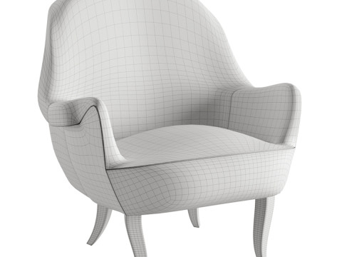 Velvet Cirkus Armchair 1950s by Carl Malmsten 3Dモデル