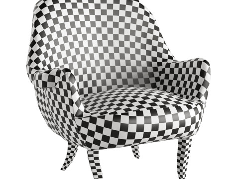 Velvet Cirkus Armchair 1950s by Carl Malmsten 3Dモデル