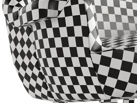 Poltrona Cirkus de veludo dos anos 1950 de Carl Malmsten Modelo 3D