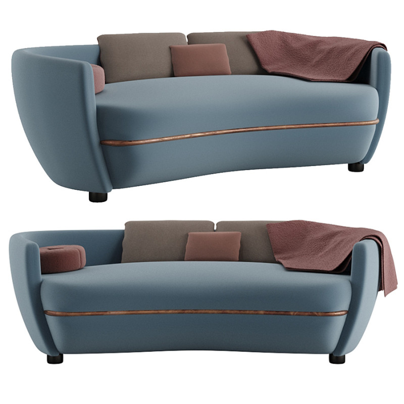 Wittmann Miles Sofa by Sebastian Herkner 3D Model .c4d .max .obj .3ds .fbx .stl .blend 
