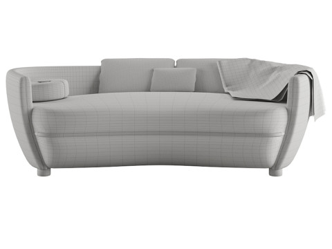 Wittmann Miles Sofa by Sebastian Herkner 3D Model