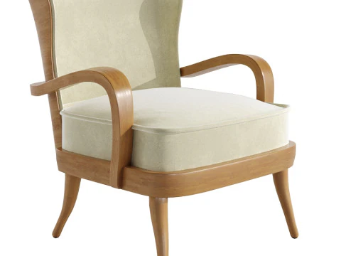 Poltrona aperta Werner West degli anni '30 circa Modello 3D