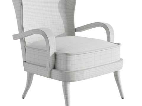 Werner West Open Armchair by Circa 1930s 3D Модель