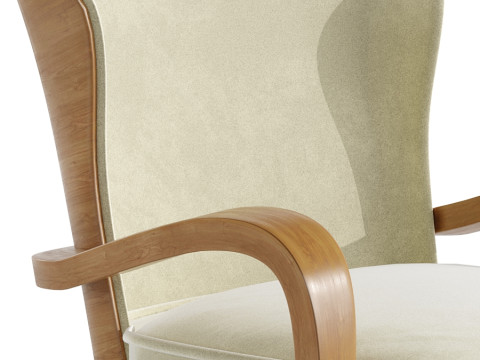 Werner West Open Armchair by Circa 1930s 3D Модель