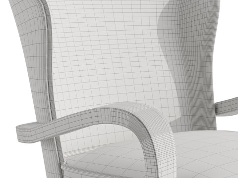 Werner West Open Armchair by Circa 1930s 3D Модель