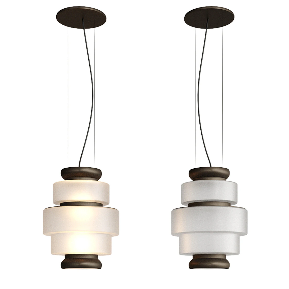 Kepi Pendant Light by Arketipo 3D Model .c4d .max .obj .3ds .fbx .stl .blend 