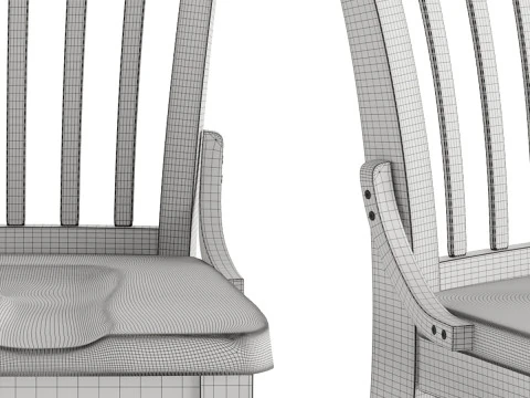 Old Chair 001 3D Model