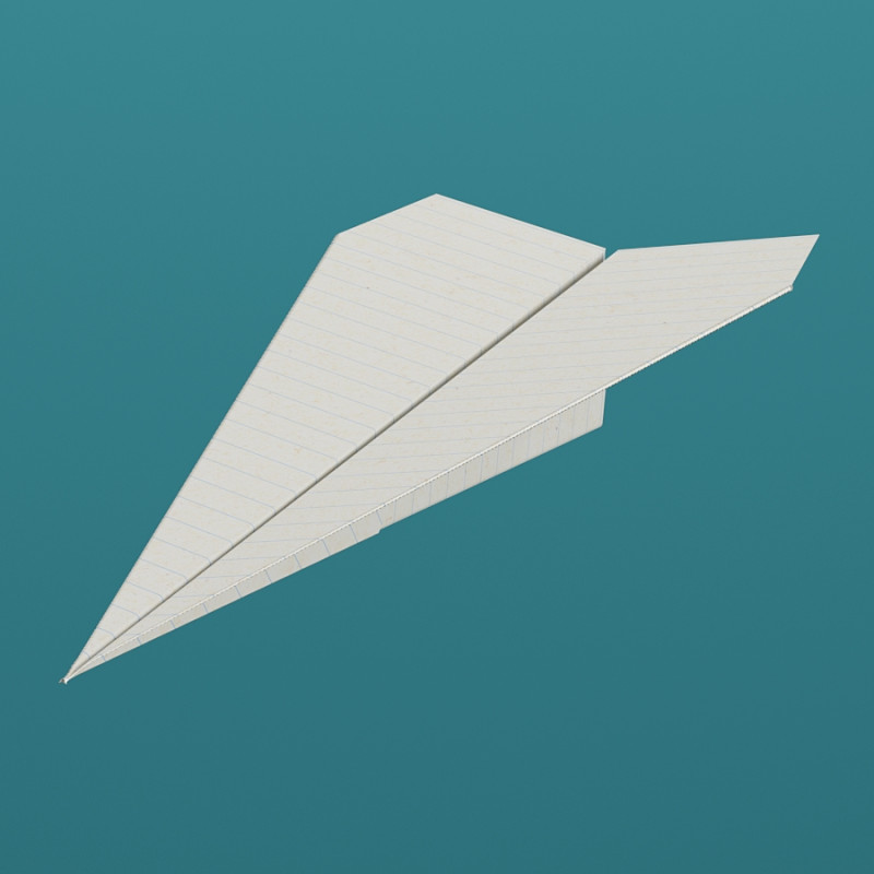 Paper Plane 3D मॉडल .c4d .max .obj .3ds .fbx .stl .blend
