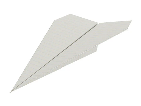 Aereo di carta Modello 3D