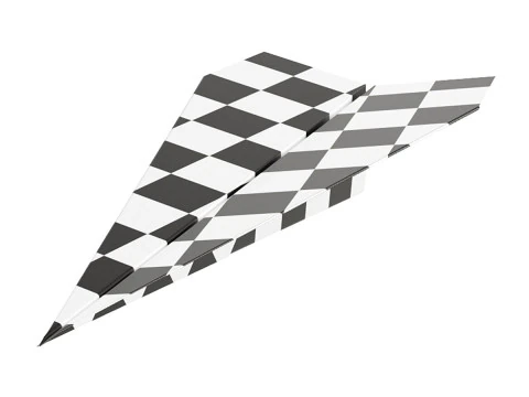 Aereo di carta Modello 3D