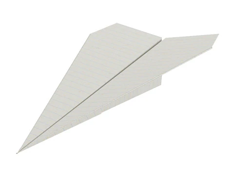 Aereo di carta Modello 3D