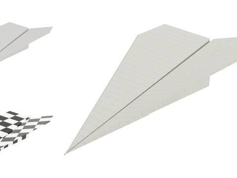 Paper Plane 3D मॉडल
