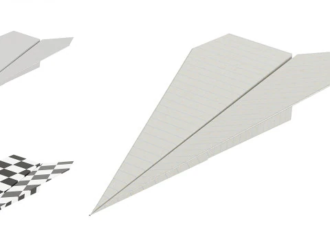 Aereo di carta Modello 3D