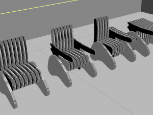 Rotating Chair With Multi-function 3D Модель