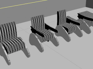 Rotating Chair With Multi-function 3D Model