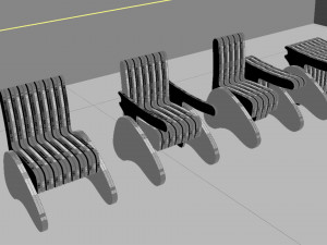 Rotating Chair With Multi-function 3D Модель