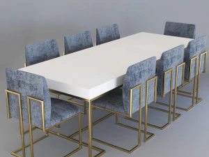 Dining table01 3D Model