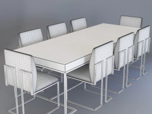 Dining table01 3D Model