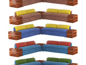 Grant Sectional Sofa Modèle 3D