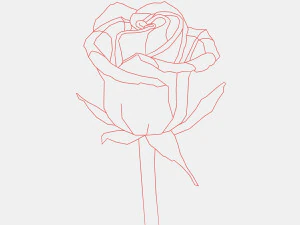 Роза из витража на 3D-принтере 3D Принт Модель