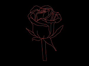 3D printablestained glass window rose 3D प्रिंट मॉडल