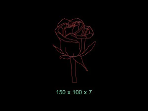 3D printablestained glass window rose 3D Print Model