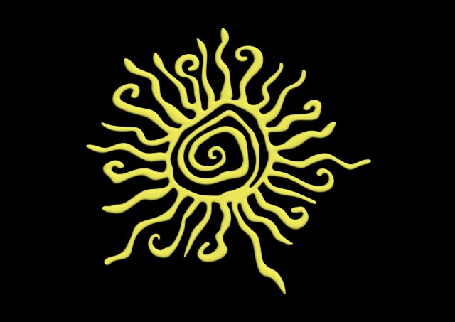Sun amulet 3D प्रिंट मॉडल .c4d .max .obj .3ds .fbx .stl .blend 