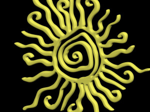 Sun amulet 3D प्रिंट मॉडल