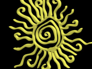 Sonnenamulett 3D Druckmodell