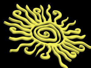 Sonnenamulett 3D Druckmodell