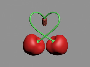 3D printable cherries heart 3D Print Model