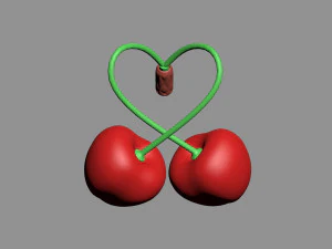 3D 인쇄 가능한 체리 하트 3D 프린트 모델