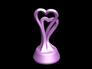 3D printable heart statuette 3D Print Model