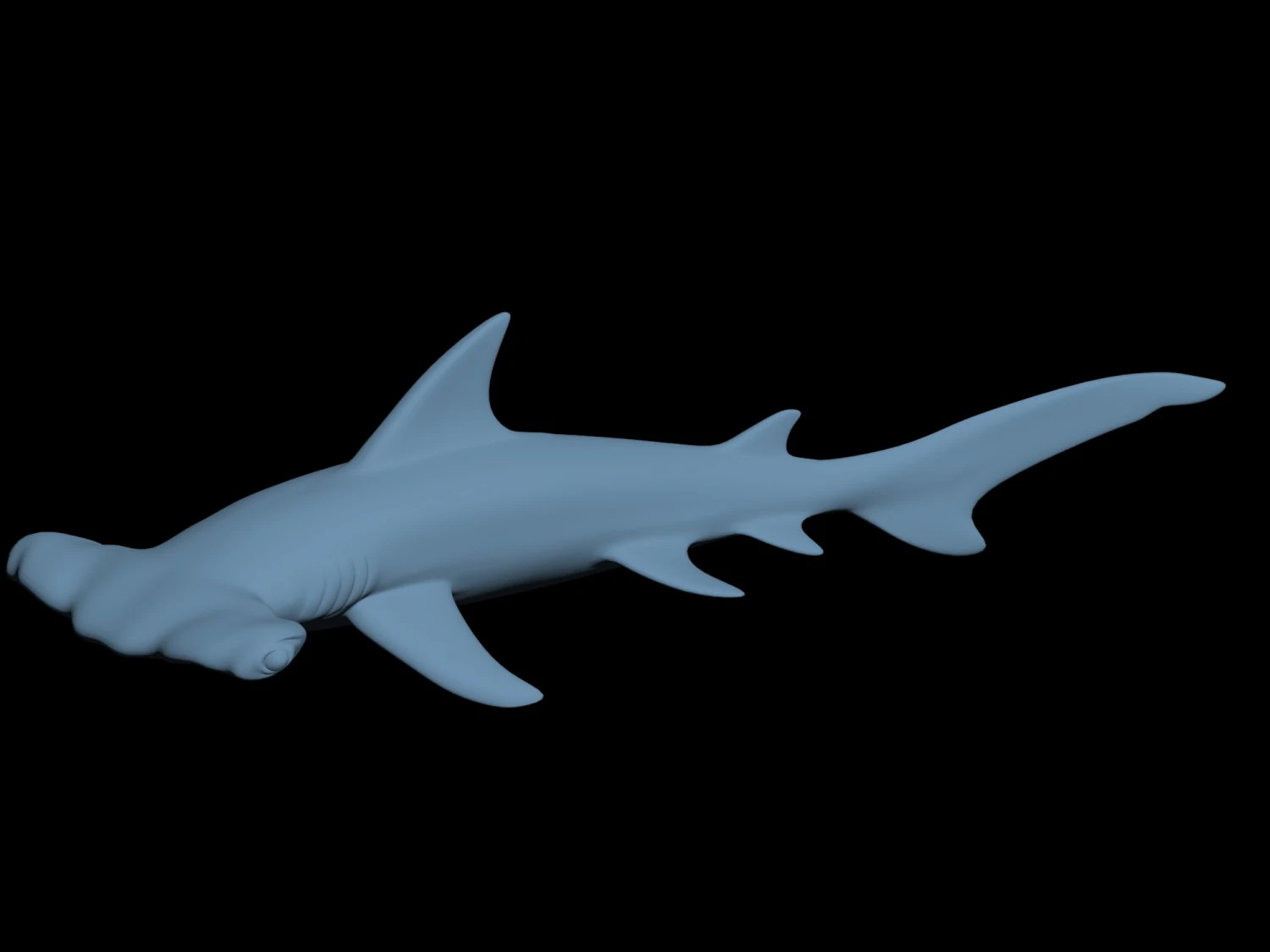3D printableshark hammerhead fish 3D Print Model .c4d .max .obj .3ds .fbx .stl .blend 