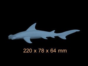 3D printableshark hammerhead fish Modello di stampa 3D