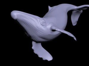 Whale figurine 3D Print Model