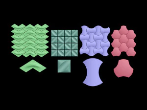 Tile mosaic 3D Print Model
