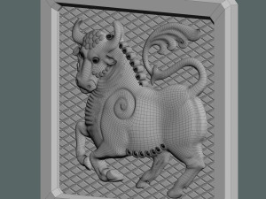 Bull bas-relief 3D Принт Модель