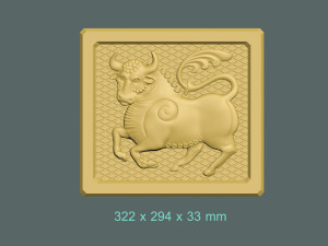 Bull bas-relief 3D Принт Модель