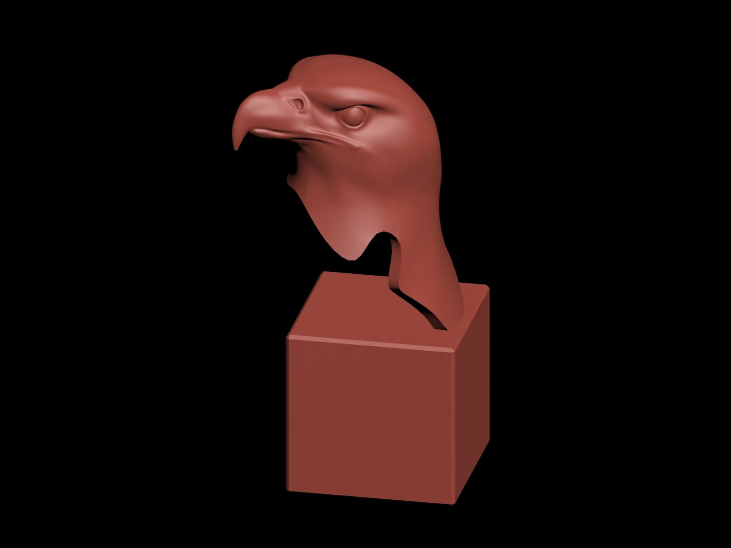 Eagle head 3D Print Model .c4d .max .obj .3ds .fbx .stl .blend