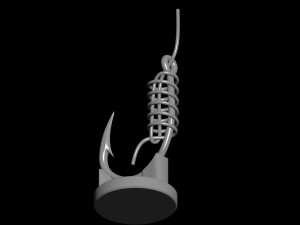 Hook fishing Model Cetak 3D