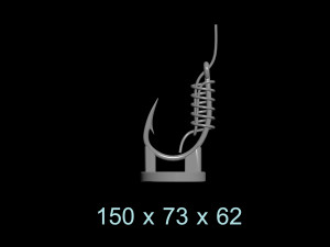 Hook fishing Model Cetak 3D