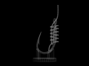 Hook fishing Model Cetak 3D