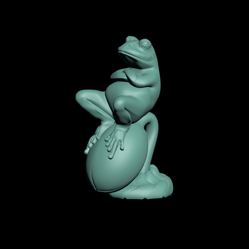 Frog 3D Print Model .c4d .max .obj .3ds .fbx .stl .blend 