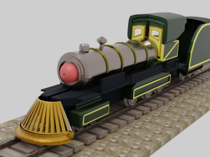 Steam Locomotive 3D Model