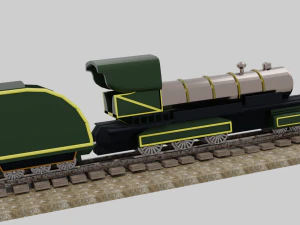 Steam Locomotive 3D Model