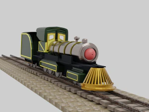 Steam Locomotive 3D Model