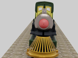 Steam Locomotive 3D Model